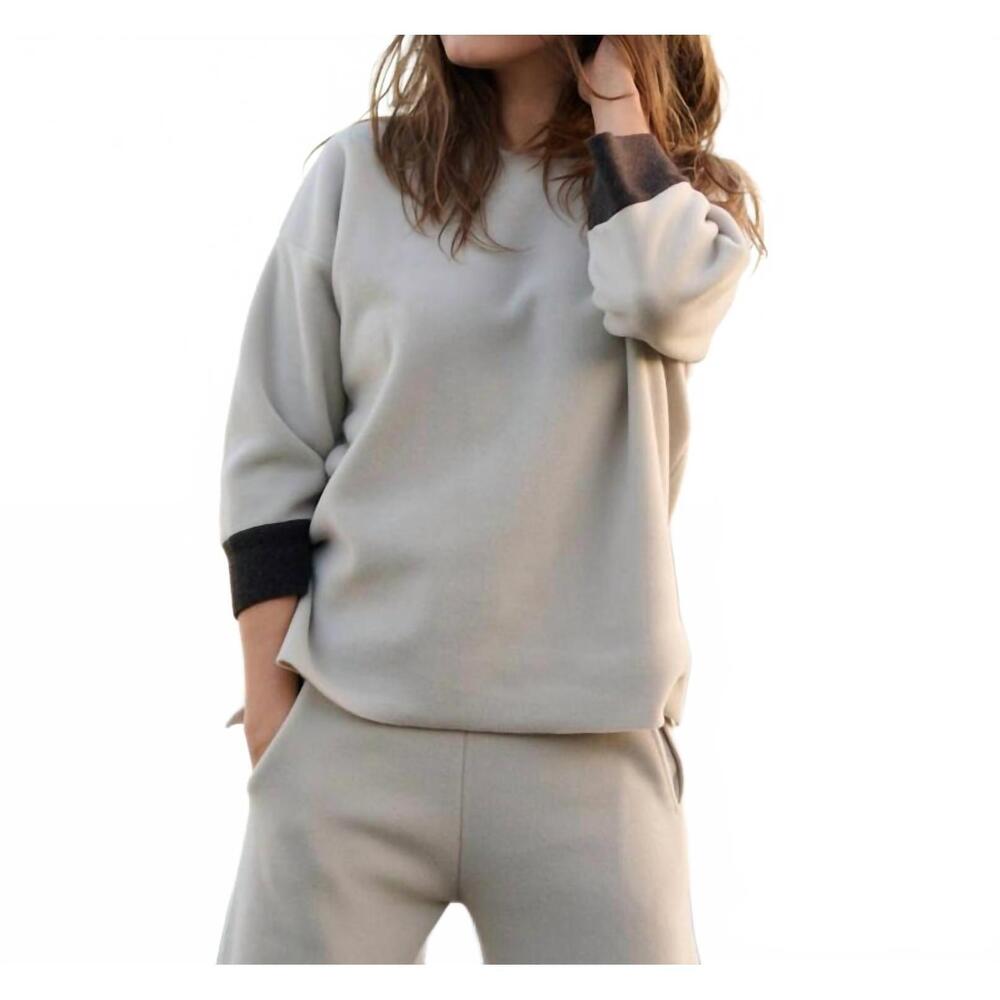 NEW HENRIETTE STEFFENSEN collared neck blouse in kit/chocolate